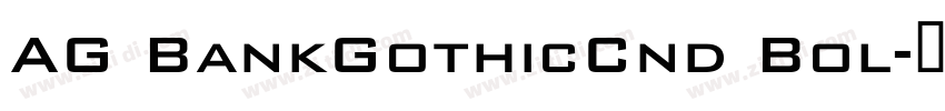 AG BankGothicCnd Bol字体转换